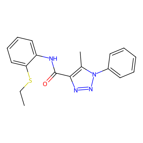 N-[2-(ethylsulfanyl)phenyl]-5-methyl-1-phenyl-1H-1,2,3-triazole-4-carboxamide structure