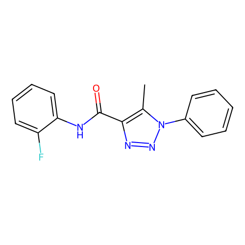 N-(2-fluorophenyl)-5-methyl-1-phenyl-1H-1,2,3-triazole-4-carboxamide structure