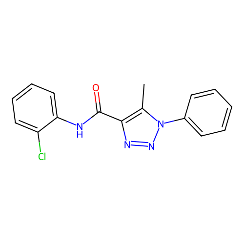 N-(2-chlorophenyl)-5-methyl-1-phenyl-1H-1,2,3-triazole-4-carboxamide structure