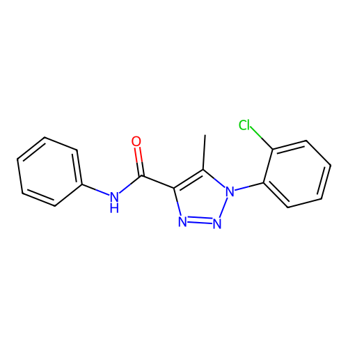 1-(2-chlorophenyl)-5-methyl-N-phenyl-1H-1,2,3-triazole-4-carboxamide structure