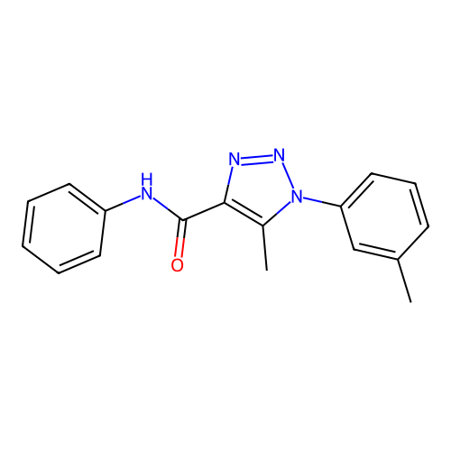5-methyl-1-(3-methylphenyl)-N-phenyl-1H-1,2,3-triazole-4-carboxamide structure