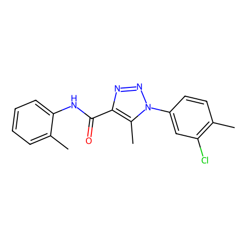 1-(3-chloro-4-methylphenyl)-5-methyl-N-(2-methylphenyl)triazole-4-carboxamide structure
