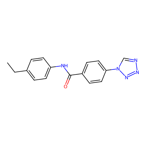 N-(4-ethylphenyl)-4-(1H-tetrazol-1-yl)benzamide structure