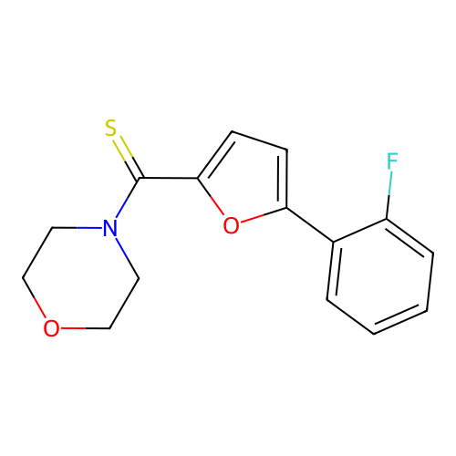 [5-(2-Fluorophenyl)furan-2-yl](morpholin-4-yl)methanethione structure