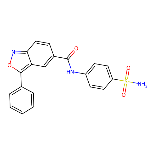 3-phenyl-N-(4-sulfamoylphenyl)-2,1-benzoxazole-5-carboxamide structure
