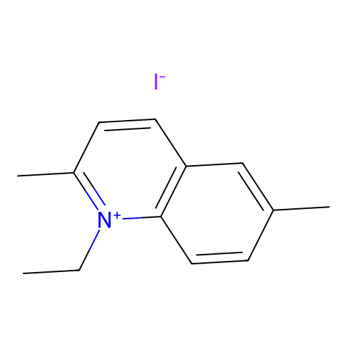 1-乙基-2,6-二甲基喹啉鎓碘化物(1:1) structure