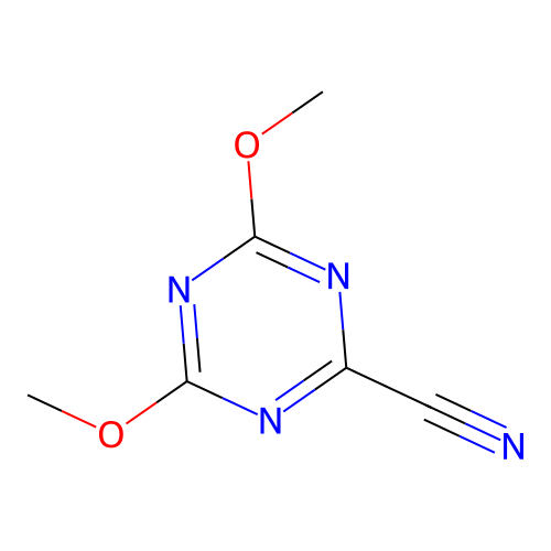 1,3,5-Triazine-2-carbonitrile, 4,6-dimethoxy- structure