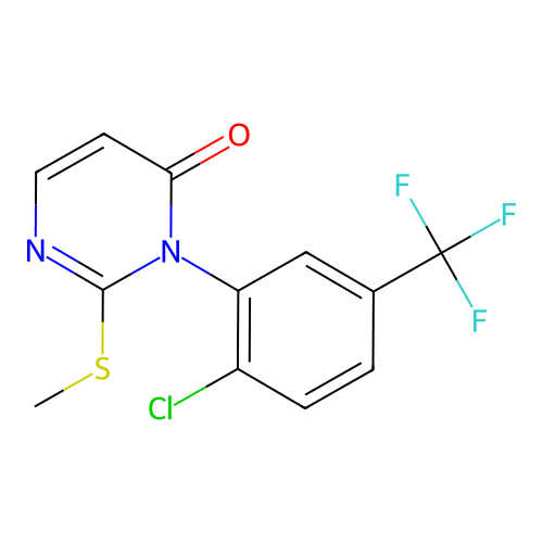 4(3H)-Pyrimidinone, 3-(2-chloro-5-(trifluoromethyl)phenyl)-2-(methylthio)- structure