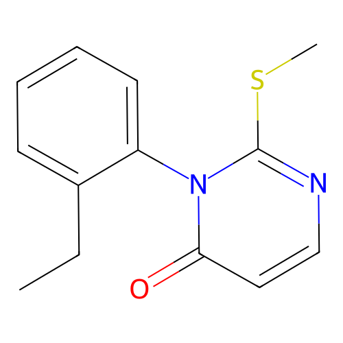 4(3H)-Pyrimidinone, 3-(2-ethylphenyl)-2-(methylthio)- structure