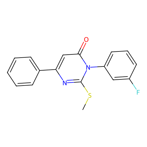 4(3H)-Pyrimidinone, 3-(3-fluorophenyl)-2-(methylthio)-6-phenyl- structure