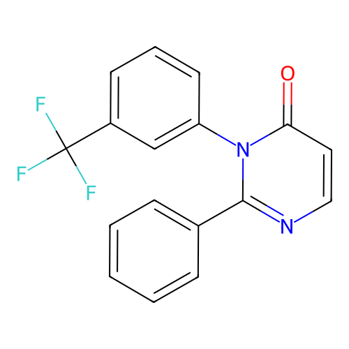 4(3H)-Pyrimidinone, 2-phenyl-3-(3-(trifluoromethyl)phenyl)- structure