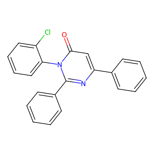 4(3H)-Pyrimidinone, 3-(2-chlorophenyl)-2,6-diphenyl- structure