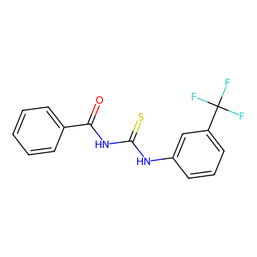 N-benzoyl-N'-[3-(trifluoromethyl)phenyl]thiourea structure