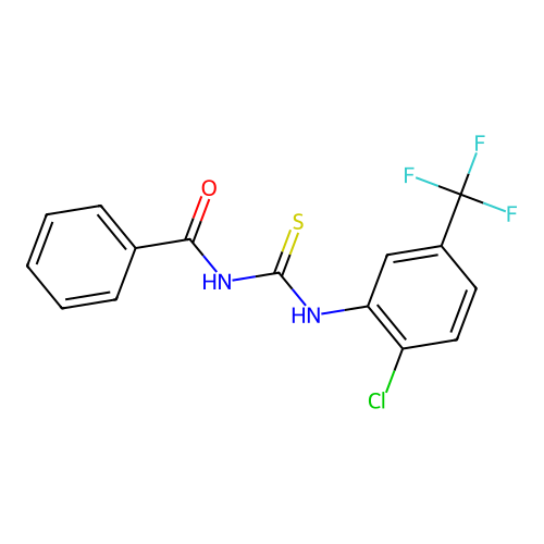 N-{[2-chloro-5-(trifluoromethyl)phenyl]carbamothioyl}benzamide structure