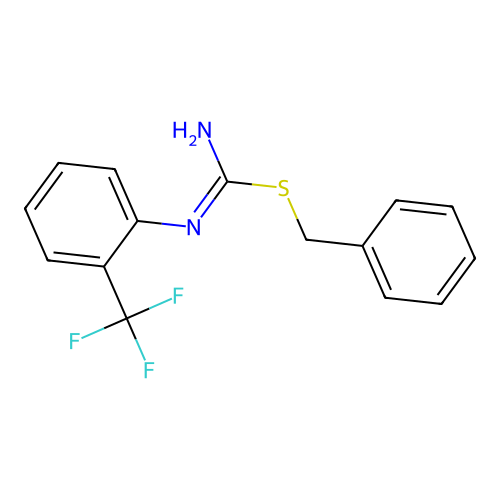 Carbamimidothioic acid, [2-(trifluoromethyl)phenyl]-, phenylmethyl ester structure