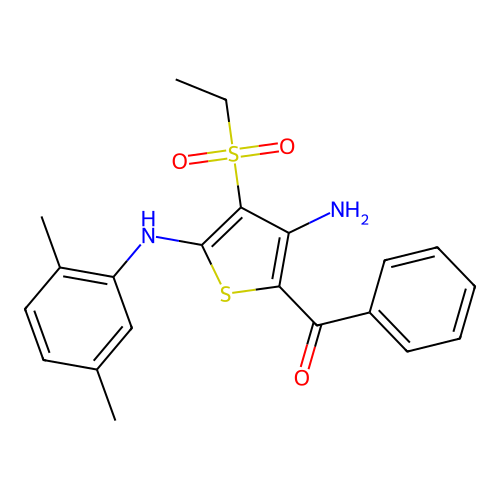5-Benzoyl-N2-(2,5-dimethylphenyl)-3-(ethanesulfonyl)thiophene-2,4-diamine structure