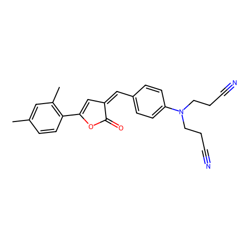 3-[N-(2-cyanoethyl)-4-[(Z)-[5-(2,4-dimethylphenyl)-2-oxofura structure