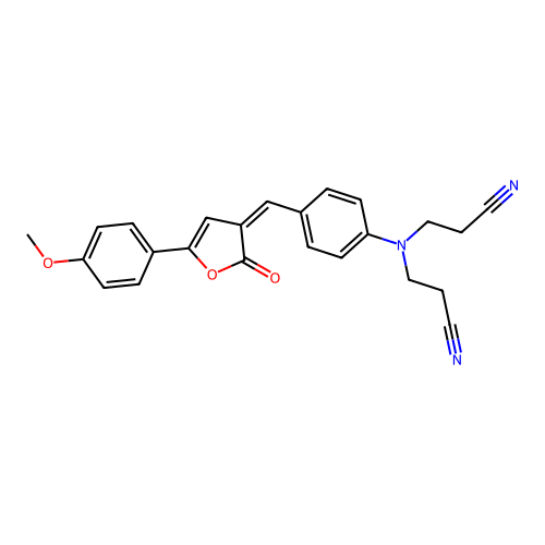 3-[N-(2-cyanoethyl)-4-[[5-(4-methoxyphenyl)-2-oxofuran-3-yli structure