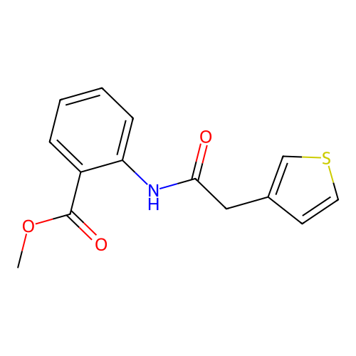 Benzoic acid, 2-[(3-thienylacetyl)amino]-, methyl ester structure