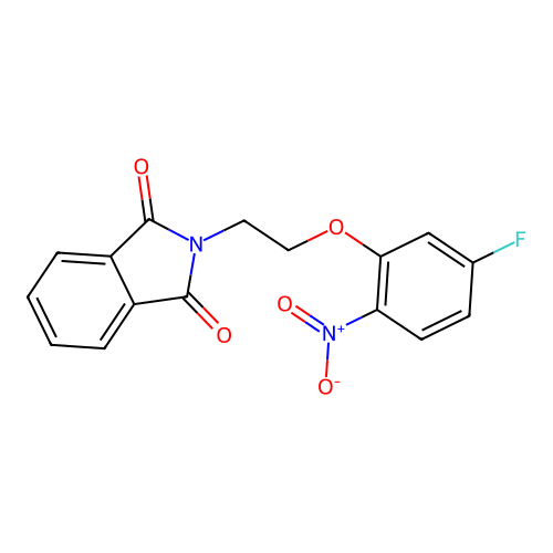2-[2-(5-Fluoro-2-nitrophenoxy)ethyl]-1H-isoindole-1,3(2H)-dione structure