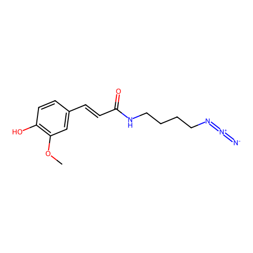 2-Propenamide, N-(4-azidobutyl)-3-(4-hydroxy-3-methoxyphenyl)- structure