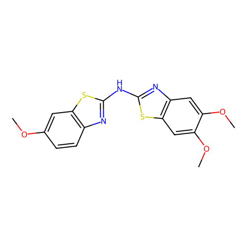 5,6-dimethoxy-N-(6-methoxy-1,3-benzothiazol-2-yl)-1,3-benzothiazol-2-amine structure