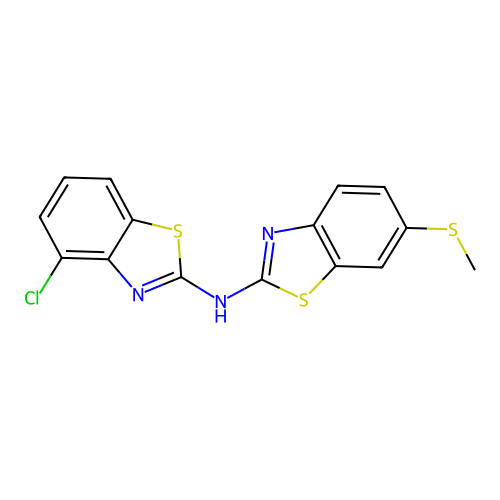 4-chloro-N-(6-(methylthio)benzo[d]thiazol-2-yl)benzo[d]thiazol-2-amine structure