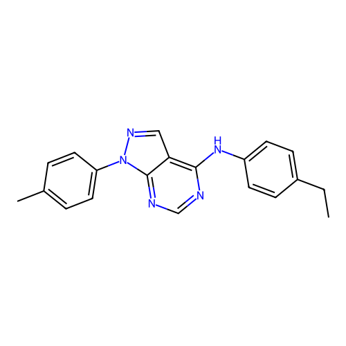 (4-Ethylphenyl)[1-(4-methylphenyl)pyrazolo[4,5-e]pyrimidin-4-yl]amine structure