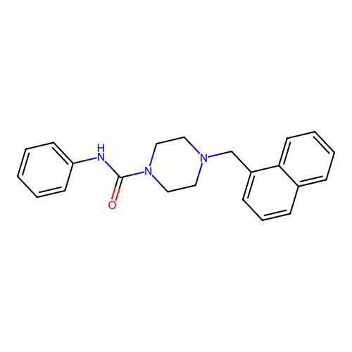 4-(naphthalen-1-ylmethyl)-N-phenylpiperazine-1-carboxamide structure
