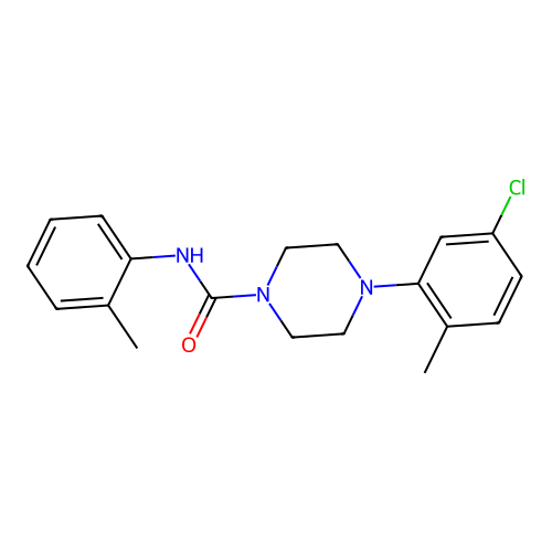 4-(5-chloro-2-methylphenyl)-N-(2-methylphenyl)piperazine-1-carboxamide structure