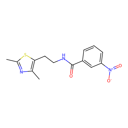 N-[2-(2,4-dimethyl-1,3-thiazol-5-yl)ethyl]-3-nitrobenzamide structure