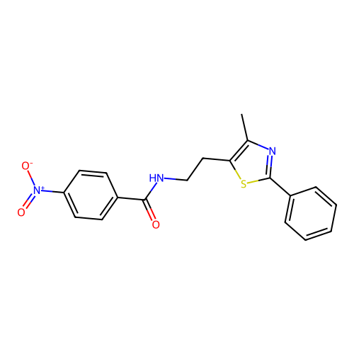 N-[2-(4-methyl-2-phenyl-1,3-thiazol-5-yl)ethyl]-4-nitrobenzamide structure