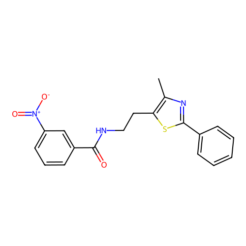 N-[2-(4-methyl-2-phenyl-1,3-thiazol-5-yl)ethyl]-3-nitrobenzamide structure