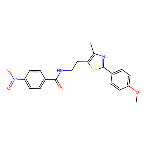 N-{2-[2-(4-methoxyphenyl)-4-methyl-1,3-thiazol-5-yl]ethyl}-4-nitrobenzamide structure