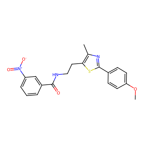 N-{2-[2-(4-methoxyphenyl)-4-methyl-1,3-thiazol-5-yl]ethyl}-3-nitrobenzamide structure