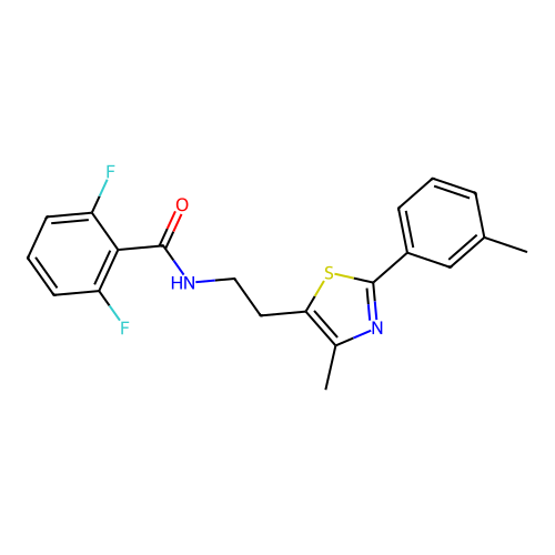 2,6-difluoro-N-{2-[4-methyl-2-(3-methylphenyl)-1,3-thiazol-5-yl]ethyl}benzamide structure
