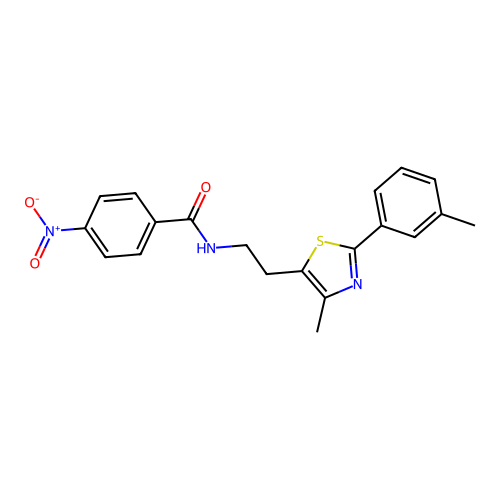 N-{2-[4-methyl-2-(3-methylphenyl)-1,3-thiazol-5-yl]ethyl}-4-nitrobenzamide structure