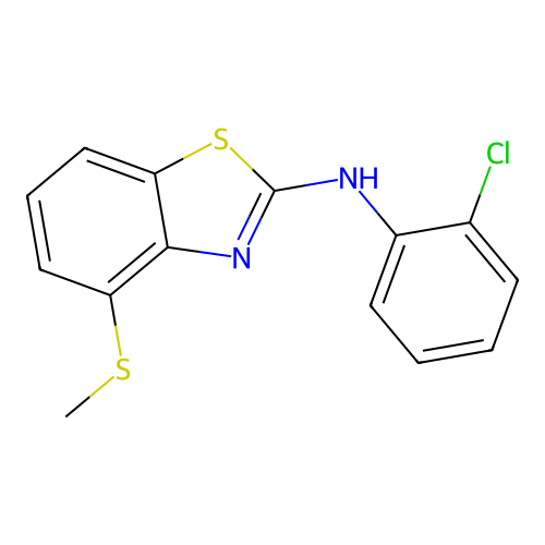 N-(2-chlorophenyl)-4-(methylthio)benzo[d]thiazol-2-amine structure
