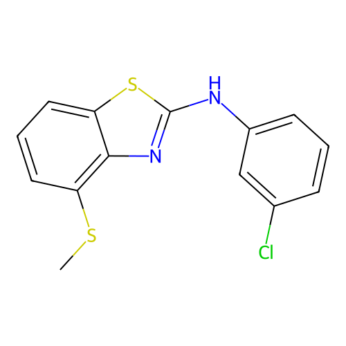 N-(3-chlorophenyl)-4-(methylthio)benzo[d]thiazol-2-amine structure