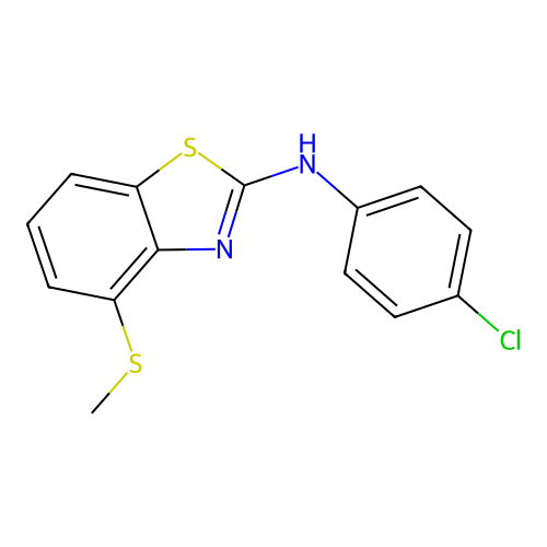 N-(4-chlorophenyl)-4-(methylthio)benzo[d]thiazol-2-amine structure
