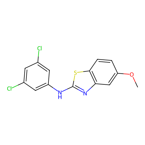 N-(3,5-dichlorophenyl)-5-methoxy-1,3-benzothiazol-2-amine structure