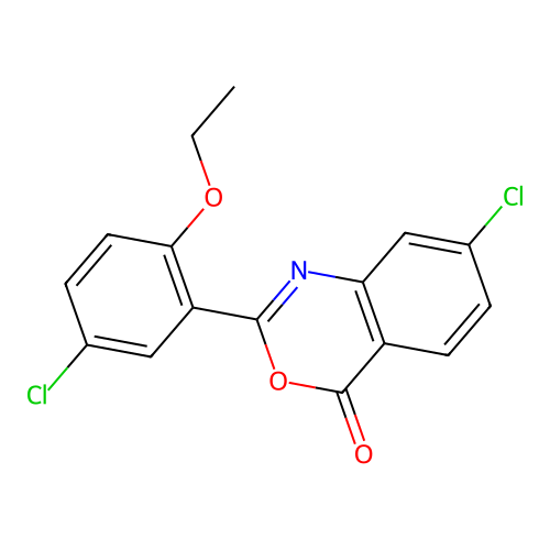 7-chloro-2-(5-chloro-2-ethoxyphenyl)-4H-3,1-benzoxazin-4-one structure