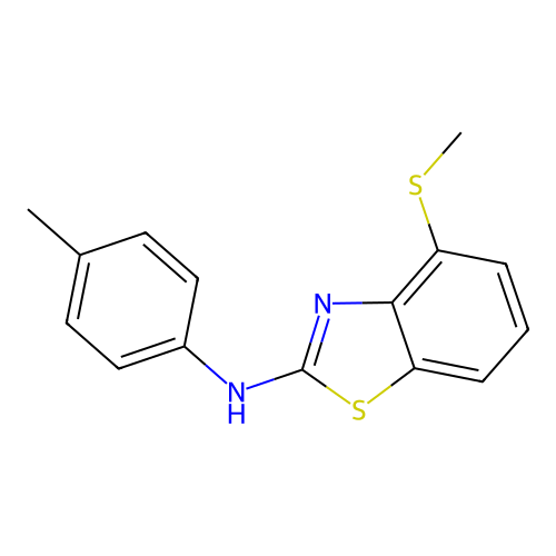 4-(methylthio)-N-(p-tolyl)benzo[d]thiazol-2-amine structure