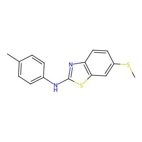 6-(methylthio)-N-(p-tolyl)benzo[d]thiazol-2-amine structure