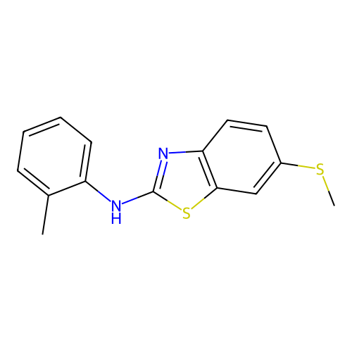 6-(methylthio)-N-(o-tolyl)benzo[d]thiazol-2-amine structure