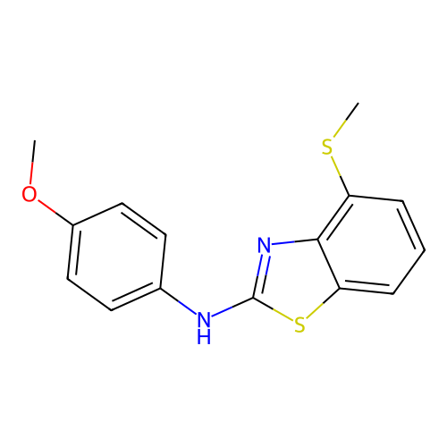 N-(4-methoxyphenyl)-4-(methylthio)benzo[d]thiazol-2-amine structure