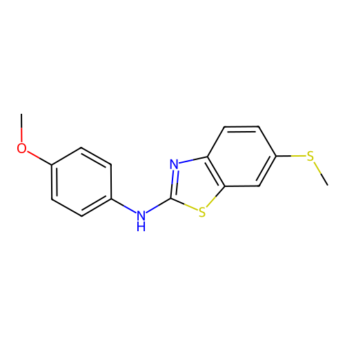 N-(4-methoxyphenyl)-6-(methylthio)benzo[d]thiazol-2-amine structure