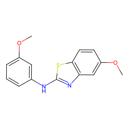 5-methoxy-N-(3-methoxyphenyl)-1,3-benzothiazol-2-amine structure