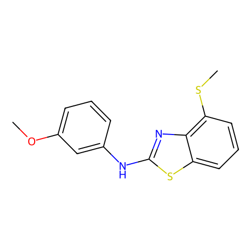 N-(3-methoxyphenyl)-4-(methylthio)benzo[d]thiazol-2-amine structure