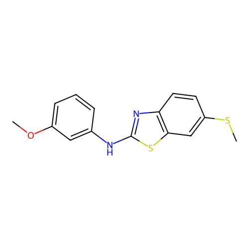 N-(3-methoxyphenyl)-6-(methylthio)benzo[d]thiazol-2-amine structure